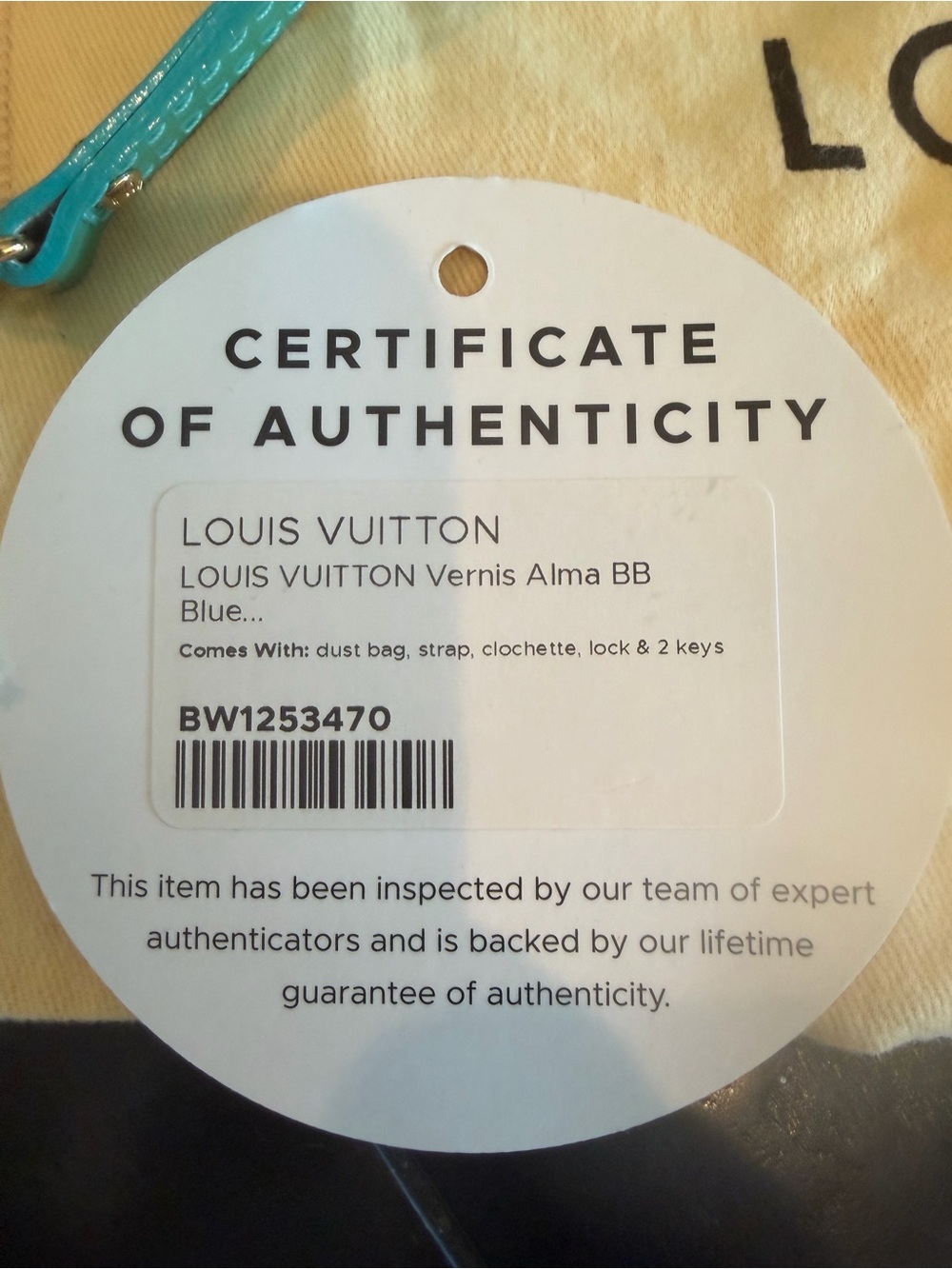 Louis Vuitton Vernis Alma BB Crossbody Bag in Blue Lagoon - Picture 2 of 16